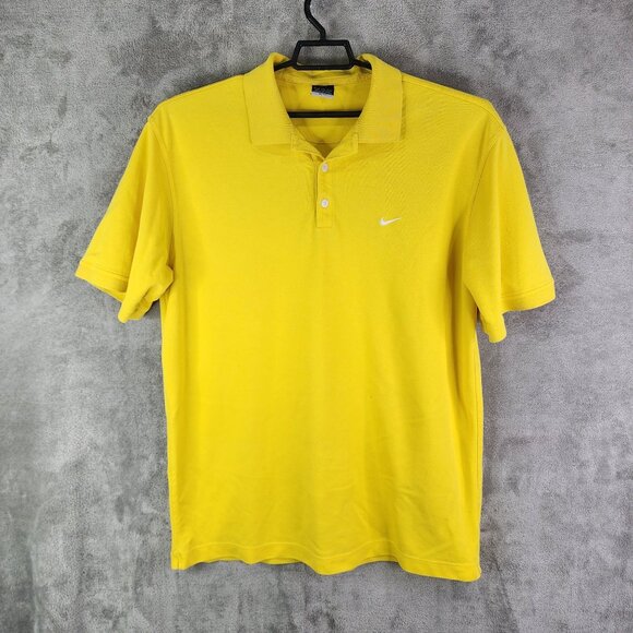 Mens Yellow Nike Dri-Fit Polo Shirt Short Sleeve Size XXL - Picture 2 of 10